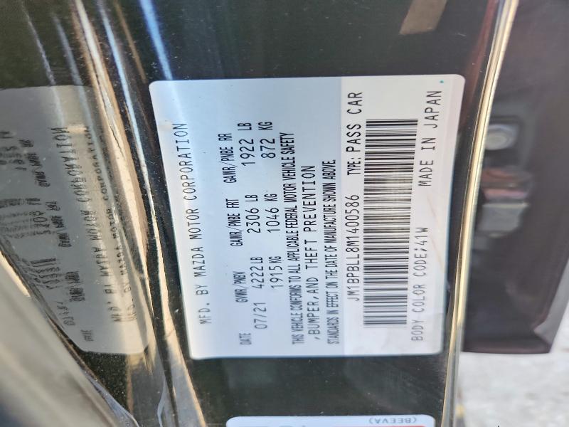 46935476 :رقم المزاد ، JM1BPBLL8M1400586 vin ، 2021 Mazda 3 مزاد بيع