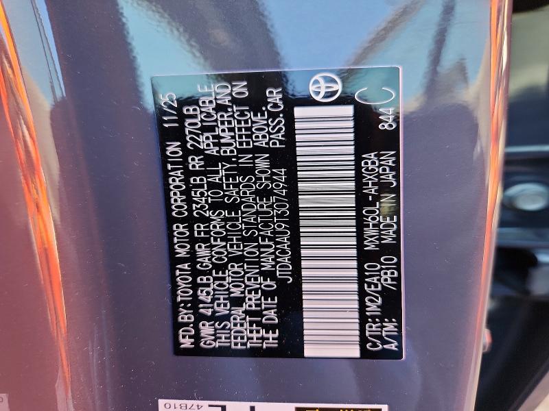 47916206 :رقم المزاد ، JTDACAAU9T3074944 vin ، 2026 Toyota Prius مزاد بيع