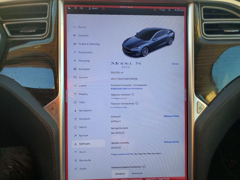 79618435 :رقم المزاد ، 5YJSA1H14EFP56139 vin ، 2014 Tesla Model S مزاد بيع