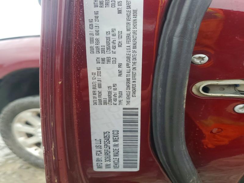 Aukcja sprzedaży 2023 Ram 2500, vin: 3C6UR5FL5PG540575, numer aukcji: 47189016