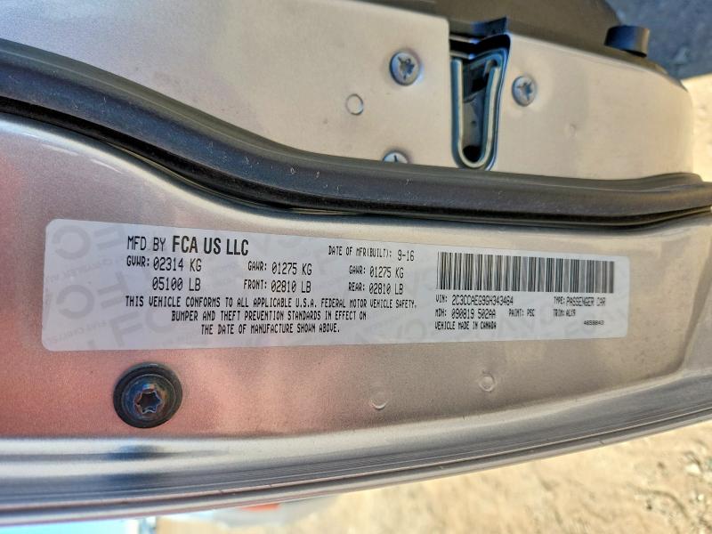Продажа на аукционе авто 2016 Chrysler 300c, vin: 2C3CCAEG9GH343464, номер лота: 78862655