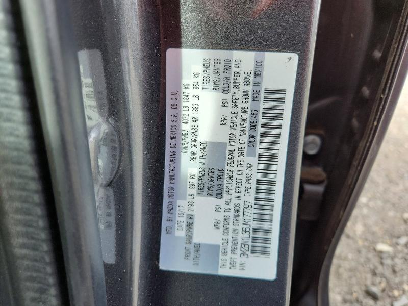 2018 Mazda 3 მანქანა იყიდება აუქციონზე, vin: 3MZBN1L36JM177797, აუქციონის ნომერი: 47457486