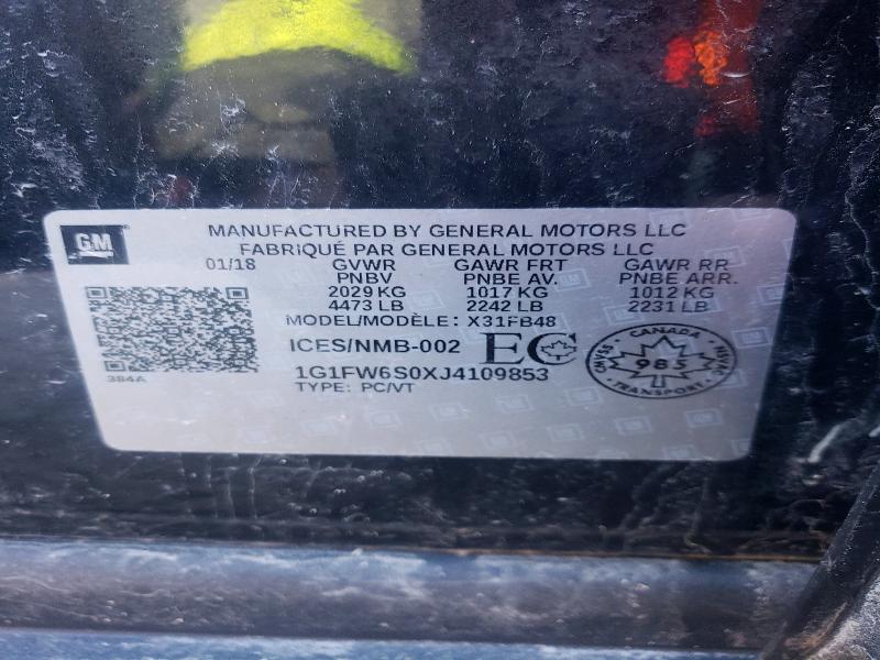 Aukcja sprzedaży 2018 Chevrolet Bolt Ev, vin: 1G1FW6S0XJ4109853, numer aukcji: 79832735