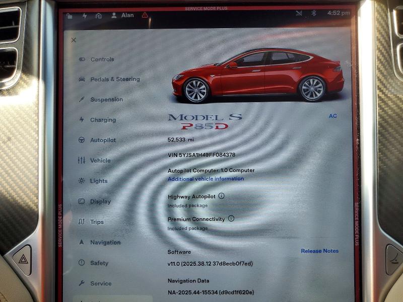 Продажа на аукционе авто 2015 Tesla Model S, vin: 5YJSA1H49FF084378, номер лота: 47275996