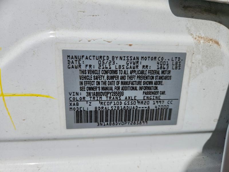 Продаж на аукціоні авто 2023 Nissan Sentra, vin: 3N1AB8DV0PY285899, номер лоту: 47957206