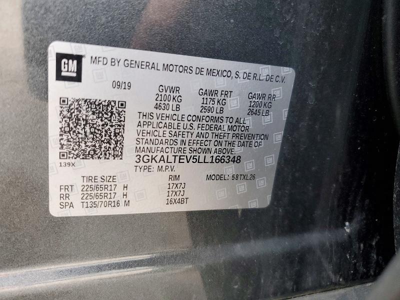 Продаж на аукціоні авто 2020 Gmc Terrain, vin: 3GKALTEV5LL166348, номер лоту: 46500536