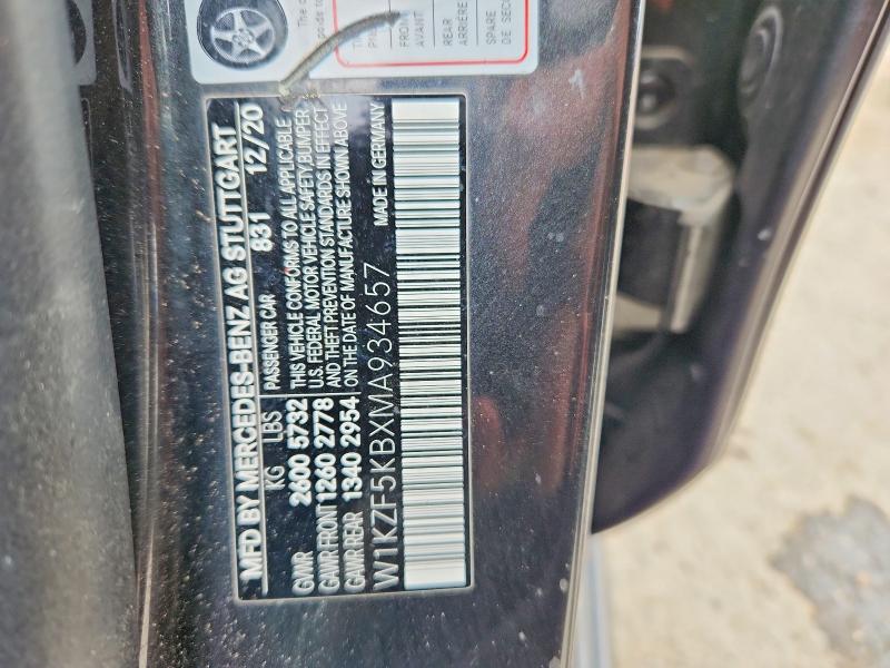 78509335 :رقم المزاد ، W1KZF5KBXMA934657 vin ، 2021 Mercedes-benz E مزاد بيع
