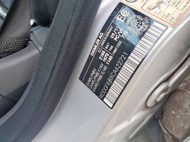 Aukcja sprzedaży 2012 Mercedes-benz C, vin: WDDGF8JBXCA622721, numer aukcji: 79643635