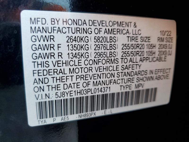 Aukcja sprzedaży 2023 Acura Mdx, vin: 5J8YE1H03PL014371, numer aukcji: 79963735