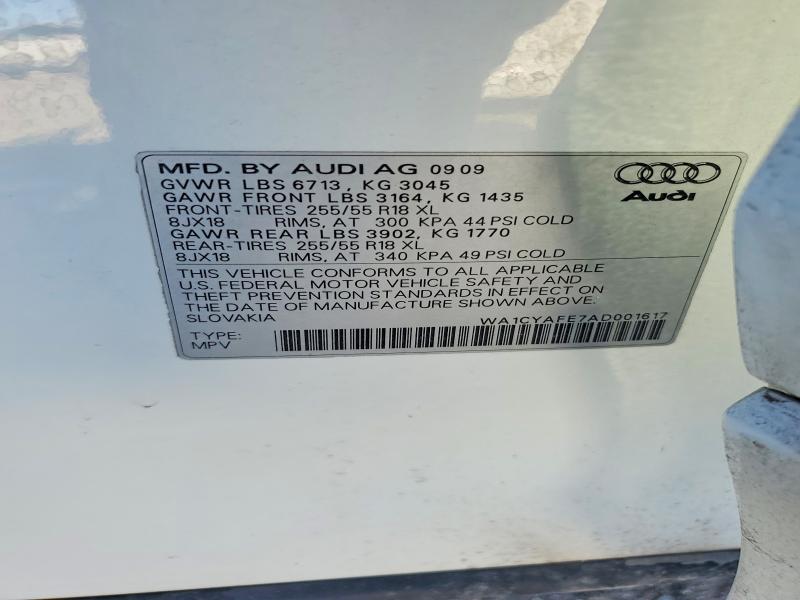 Aukcja sprzedaży 2010 Audi Q7, vin: WA1CYAFE7AD001617, numer aukcji: 46632386