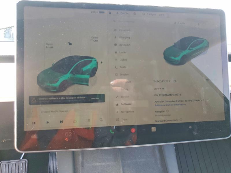 41772876 :رقم المزاد ، 5YJ3E1EA5NF336273 vin ، 2022 Tesla Model 3 مزاد بيع