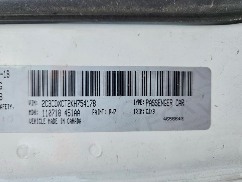 Aukcja sprzedaży 2019 Dodge Charger, vin: 2C3CDXCT2KH754178, numer aukcji: 45517236