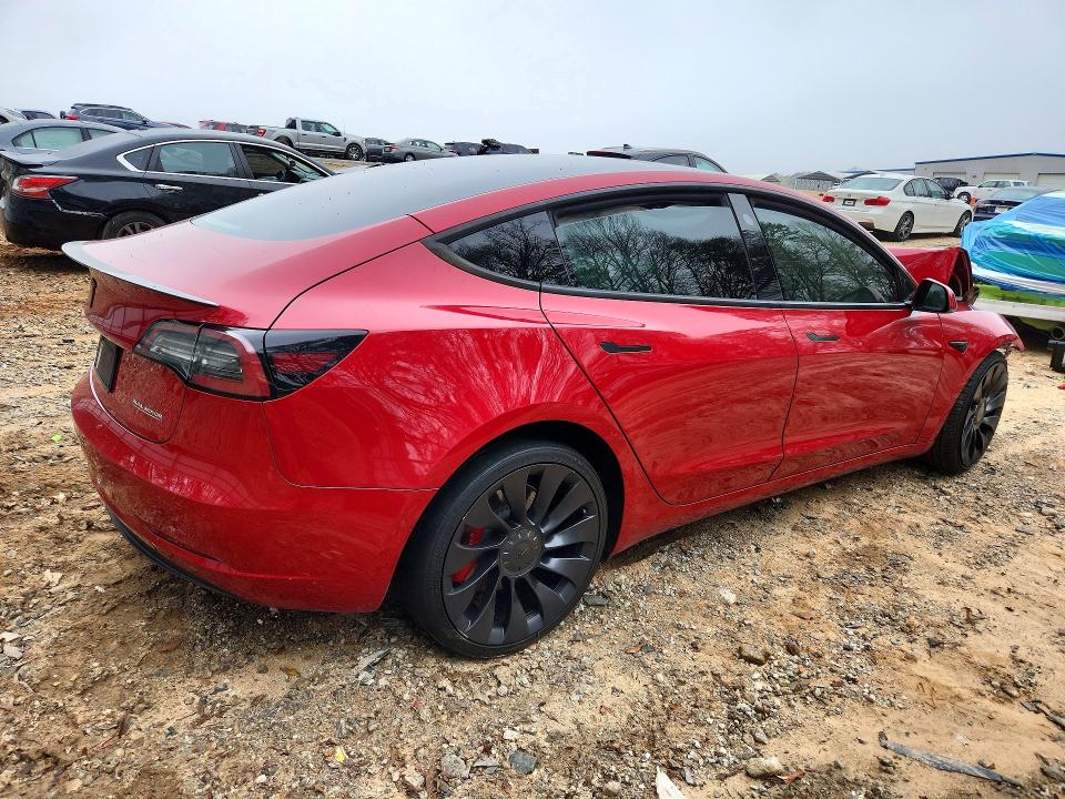 2022 Tesla Model 3 მანქანა იყიდება აუქციონზე, vin: 5YJ3E1EC7NF199614, აუქციონის ნომერი: 79706985