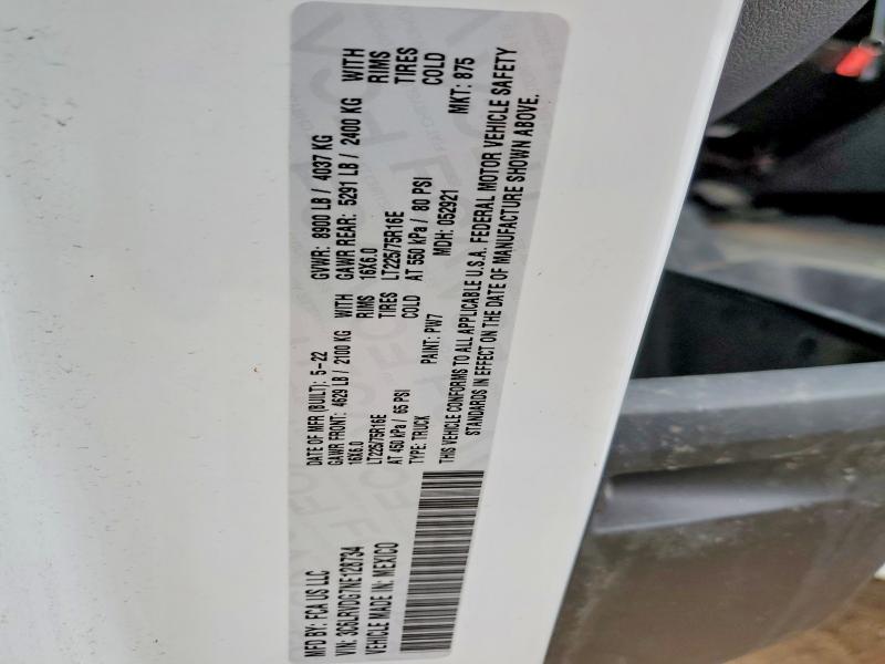 Aukcja sprzedaży 2022 Ram Promaster 2500, vin: 3C6LRVDG7NE128734, numer aukcji: 42048686