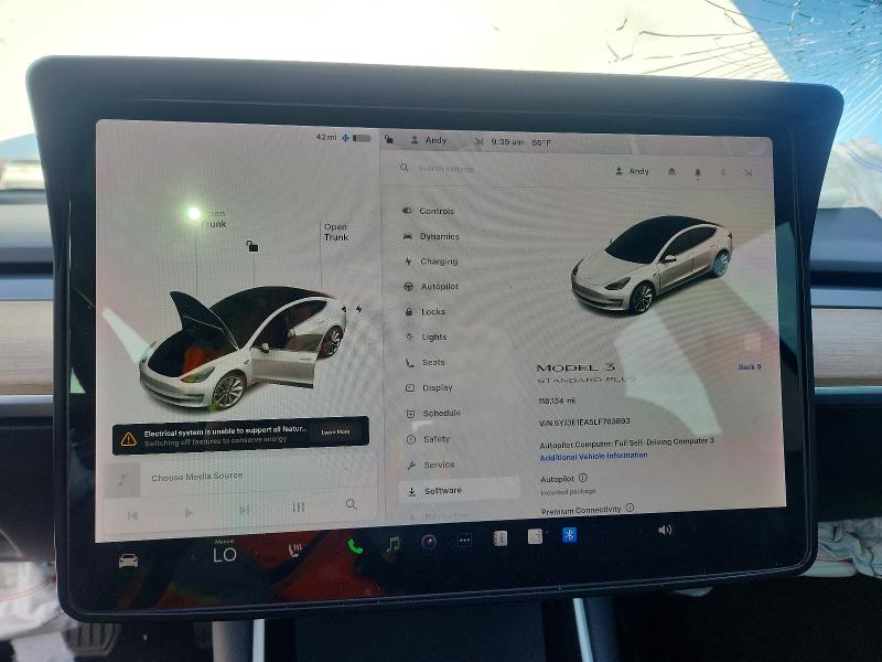 50342966 :رقم المزاد ، 5YJ3E1EA5LF783893 vin ، 2020 Tesla Model 3 مزاد بيع