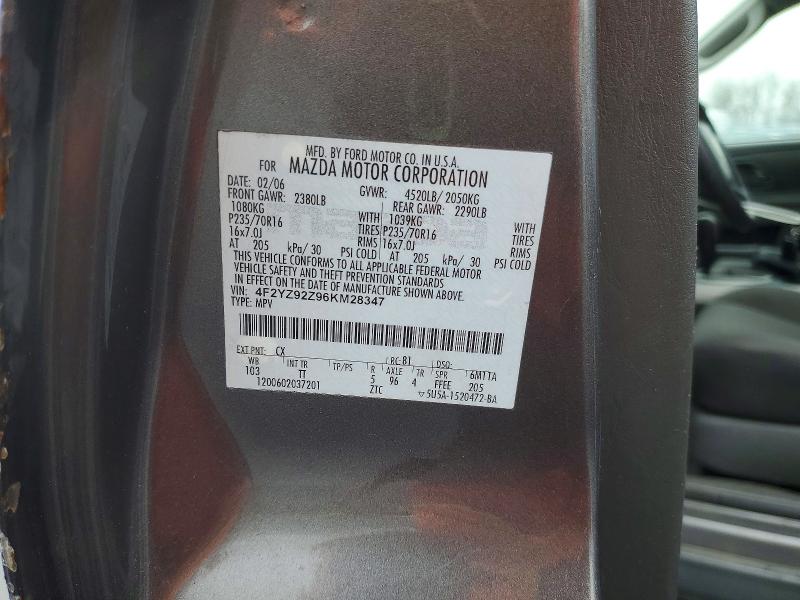 Aukcja sprzedaży 2006 Mazda Tribute, vin: 4F2YZ92Z96KM28347, numer aukcji: 46216056