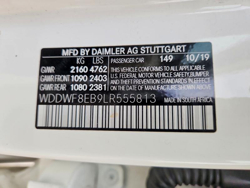 Продажа на аукционе авто 2020 Mercedes-benz C, vin: WDDWF8EB9LR555813, номер лота: 47393796