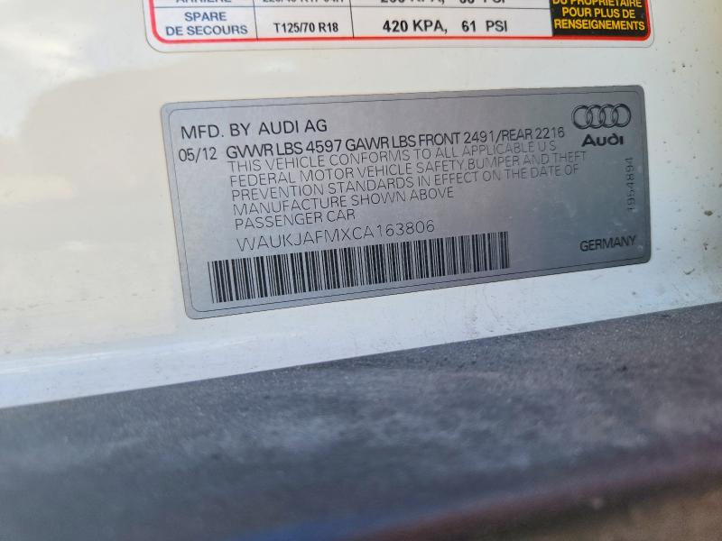 Продажа на аукционе авто 2012 Audi A3, vin: WAUKJAFMXCA163806, номер лота: 46221836