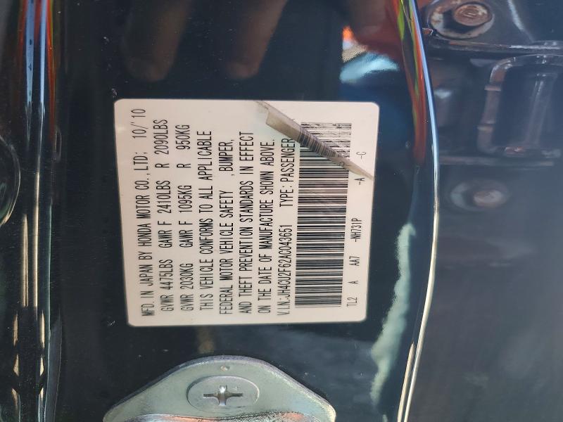 Aukcja sprzedaży 2010 Acura Tsx, vin: JH4CU2F62AC043651, numer aukcji: 46120836