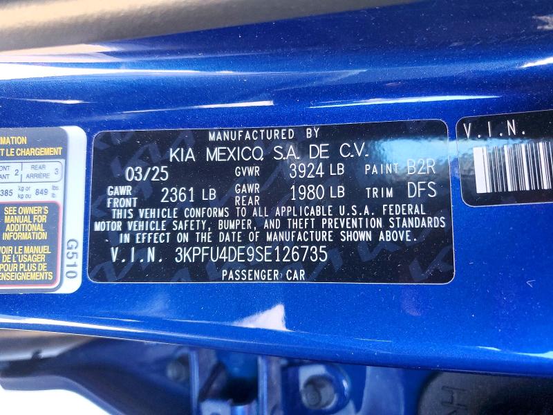 Aukcja sprzedaży 2025 Kia K4, vin: 3KPFU4DE9SE126735, numer aukcji: 46647266