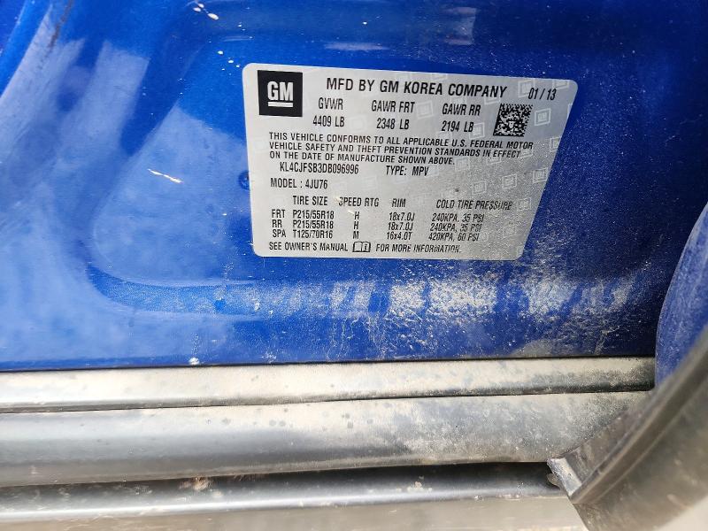 45926786 :رقم المزاد ، KL4CJFSB3DB096996 vin ، 2013 Buick Encore مزاد بيع