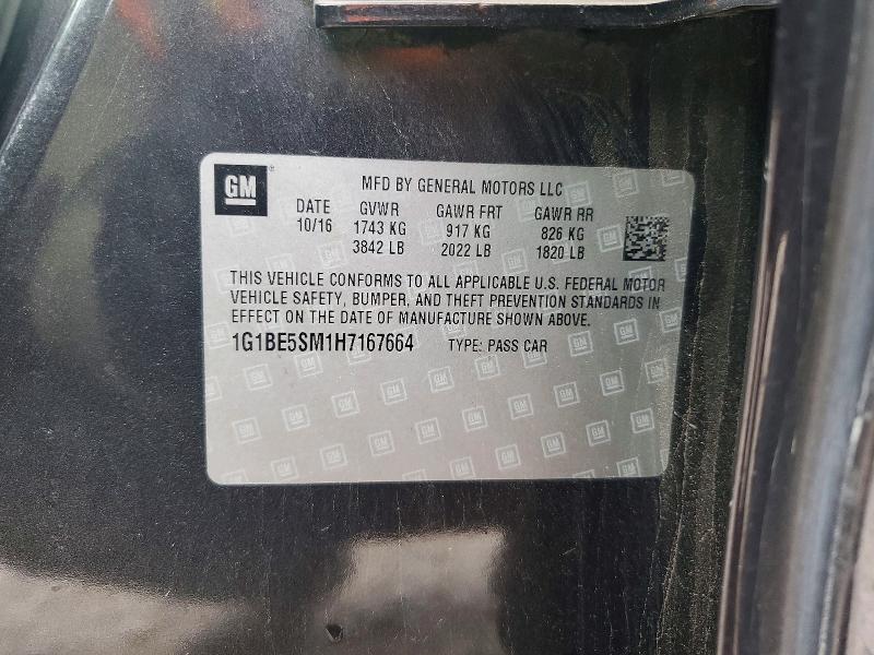 Продажа на аукционе авто 2017 Chevrolet Cruze, vin: 1G1BE5SM1H7167664, номер лота: 41870486