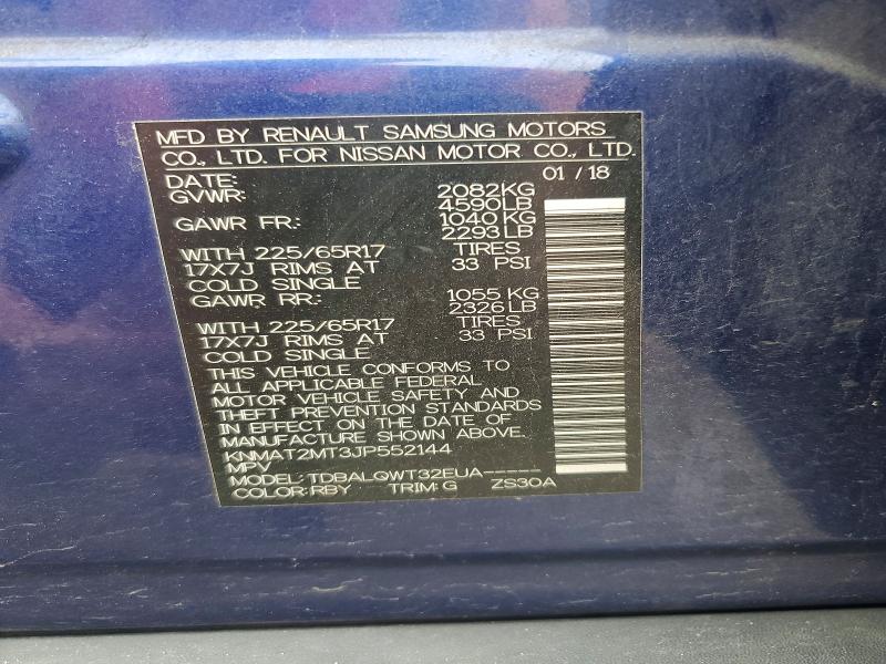 Продажа на аукционе авто 2018 Nissan Rogue, vin: KNMAT2MT3JP552144, номер лота: 46285916