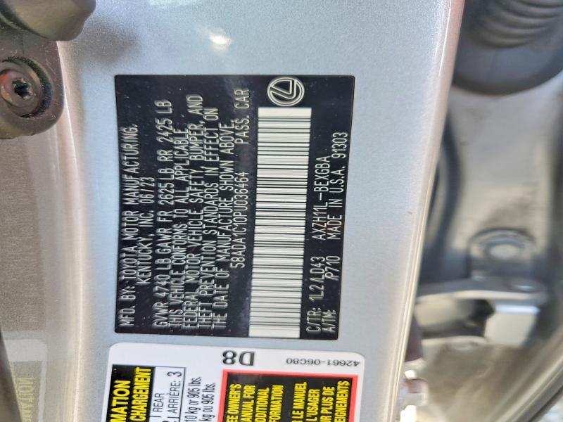 Продаж на аукціоні авто 2023 Lexus Es 300h, vin: 58ADA1C10PU036464, номер лоту: 45887626