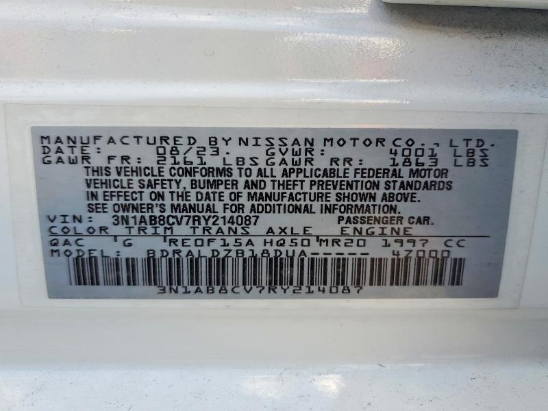 Aukcja sprzedaży 2024 Nissan Sentra, vin: 3N1AB8CV7RY214087, numer aukcji: 46006676