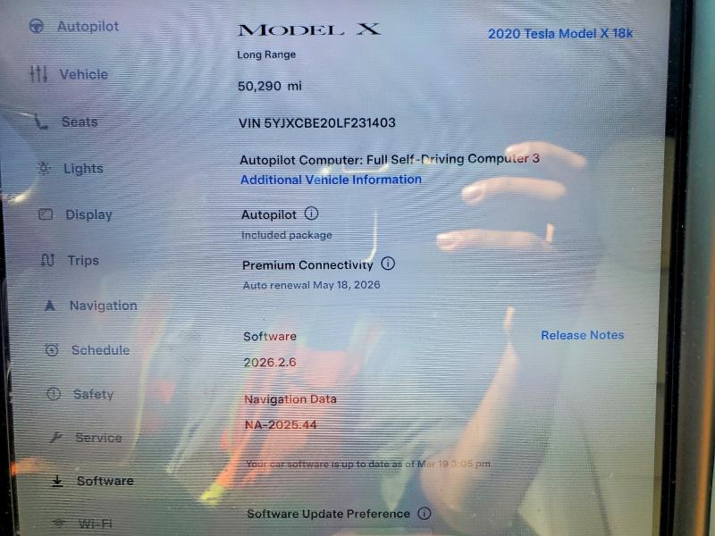 Aukcja sprzedaży 2020 Tesla Model X, vin: 5YJXCBE20LF231403, numer aukcji: 46652146