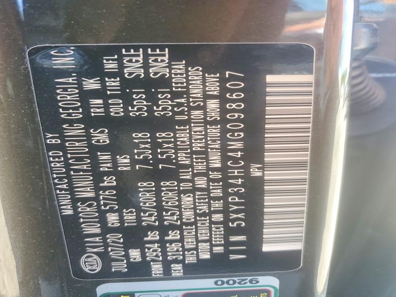 Aukcja sprzedaży 2021 Kia Telluride, vin: 5XYP34HC4MG098607, numer aukcji: 47684286