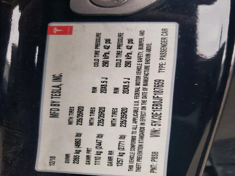 Продаж на аукціоні авто 2018 Tesla Model 3, vin: 5YJ3E1EB0JF187659, номер лоту: 45503456
