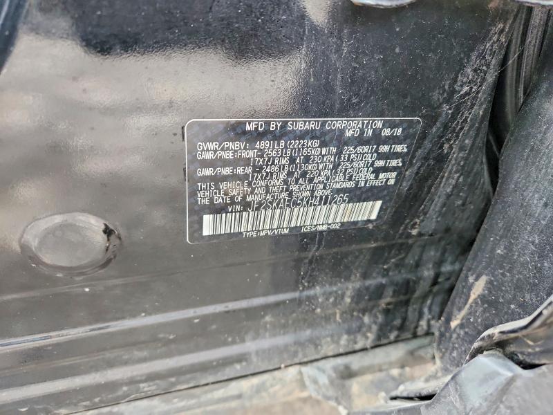 79890865 :رقم المزاد ، JF2SKAEC5KH411265 vin ، 2019 Subaru Forester مزاد بيع