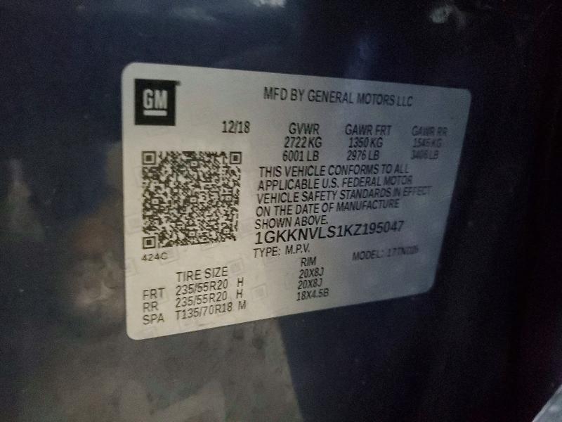 Aukcja sprzedaży 2019 Gmc Acadia, vin: 1GKKNVLS1KZ195047, numer aukcji: 47478256
