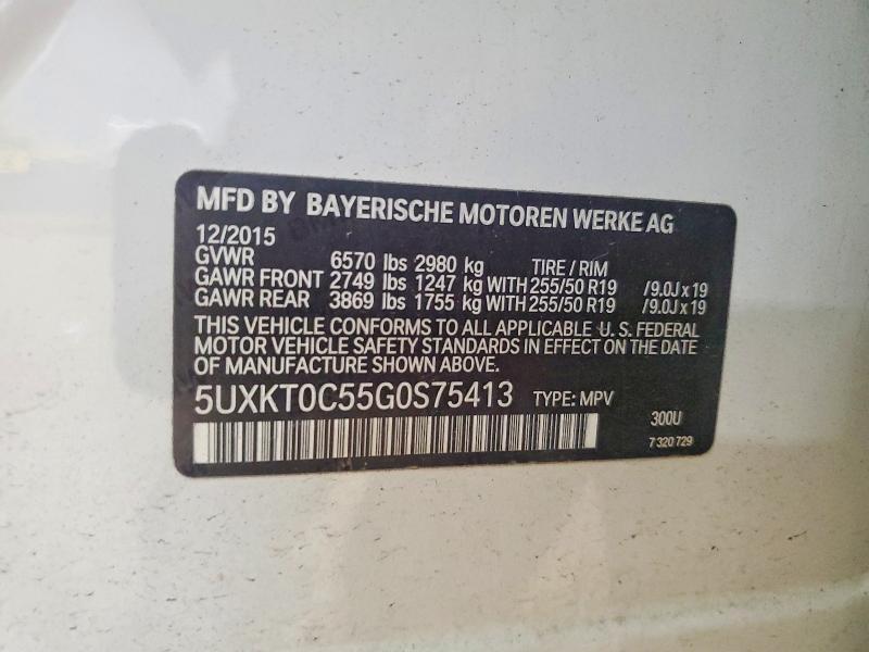 Aukcja sprzedaży 2016 Bmw X5, vin: 5UXKT0C55G0S75413, numer aukcji: 46173386