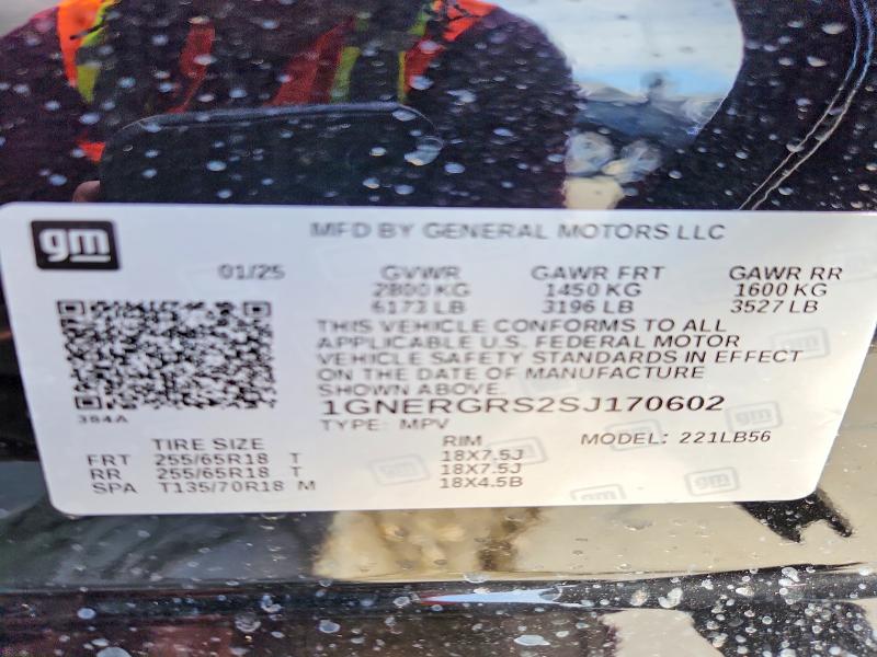 46441316 :رقم المزاد ، 1GNERGRS2SJ170602 vin ، 2025 Chevrolet Traverse مزاد بيع