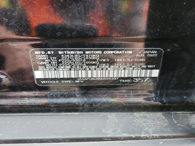 Aukcja sprzedaży 2022 Mitsubishi Outlander Sport, vin: JA4APUAU4NU020397, numer aukcji: 41900956