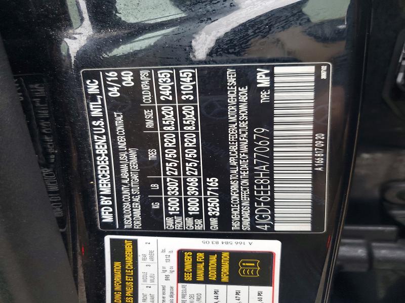 Продажа на аукционе авто 2017 Mercedes-benz Gls, vin: 4JGDF6EE8HA770679, номер лота: 41751456