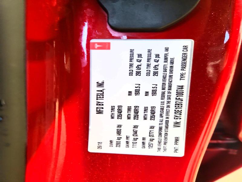 2018 Tesla Model 3 მანქანა იყიდება აუქციონზე, vin: 5YJ3E1EB7JF100744, აუქციონის ნომერი: 79636405