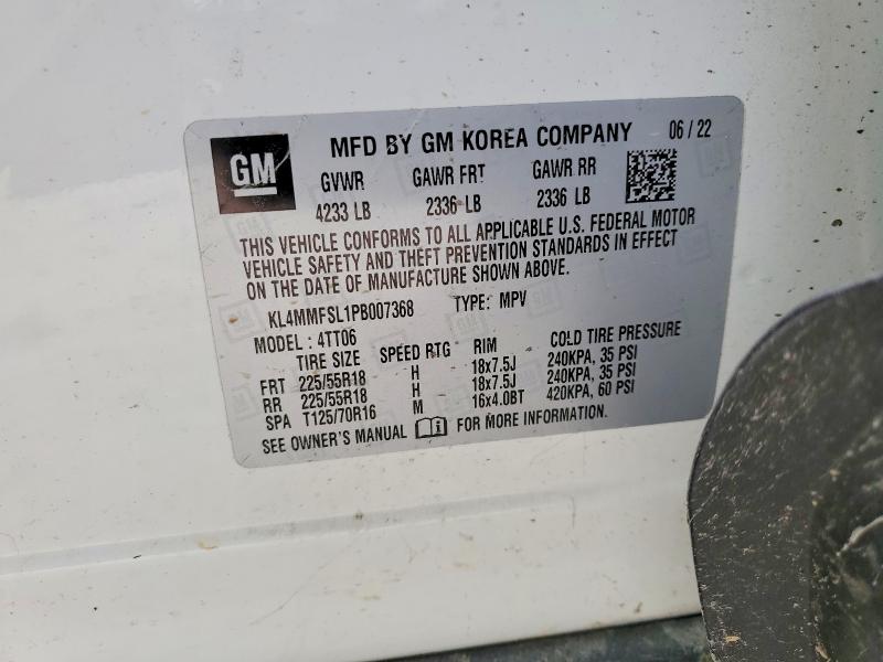48038816 :رقم المزاد ، KL4MMFSL1PB007368 vin ، 2023 Buick Encore Gx مزاد بيع