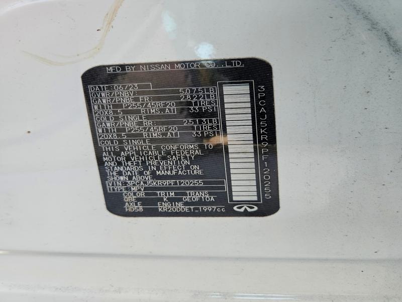 Aukcja sprzedaży 2023 Infiniti Qx55, vin: 3PCAJ5KR9PF120255, numer aukcji: 46981616