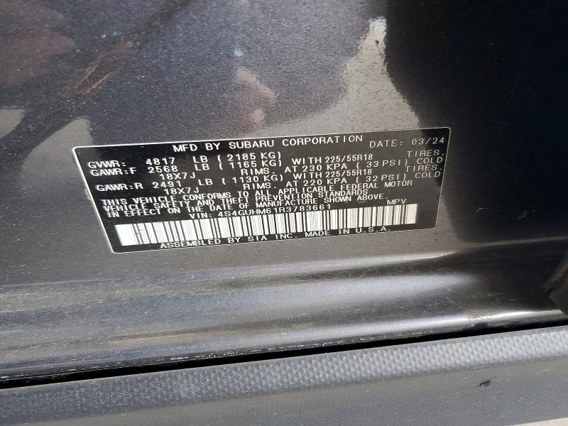 Продажа на аукционе авто 2024 Subaru Crosstrek, vin: 4S4GUHM61R3783661, номер лота: 79734865