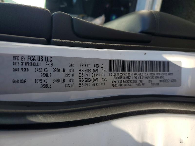 Продажа на аукционе авто 2019 Jeep Grand Cherokee, vin: 1C4RJFAG5KC838013, номер лота: 79473225