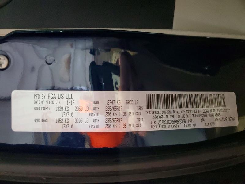Aukcja sprzedaży 2017 Chrysler Pacifica, vin: 2C4RC1CG0HR665396, numer aukcji: 46865016