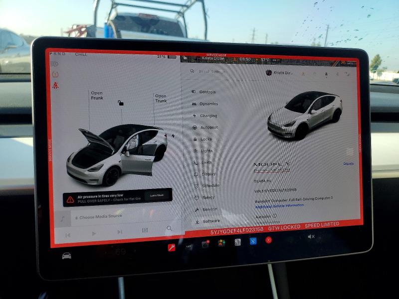 41842316 :رقم المزاد ، 5YJYGDEF4LF023158 vin ، 2020 Tesla Model Y مزاد بيع