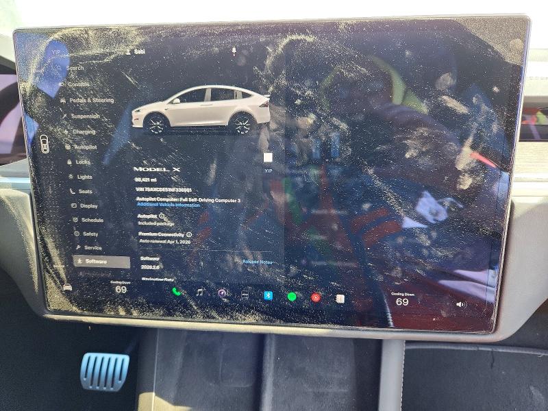 45513086 :رقم المزاد ، 7SAXCDE51NF336981 vin ، 2022 Tesla Model X مزاد بيع