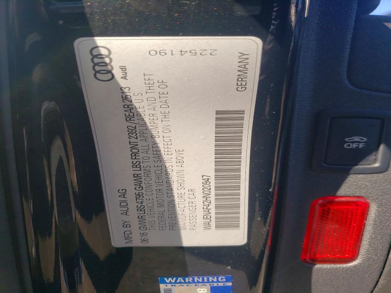 2017 Audi A4 მანქანა იყიდება აუქციონზე, vin: WAUENAF42HN020947, აუქციონის ნომერი: 79762805