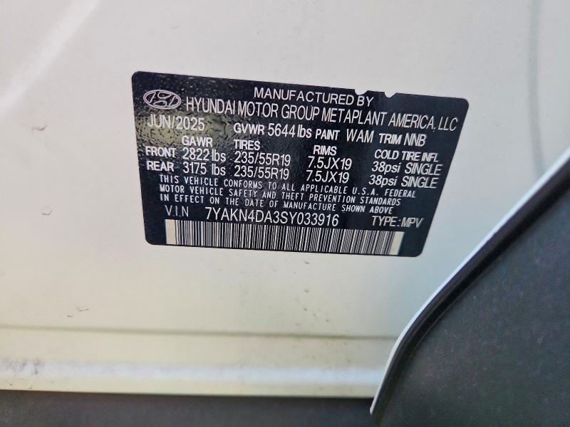 47241036 :رقم المزاد ، 7YAKN4DA3SY033916 vin ، 2025 Hyundai Ioniq 5 مزاد بيع
