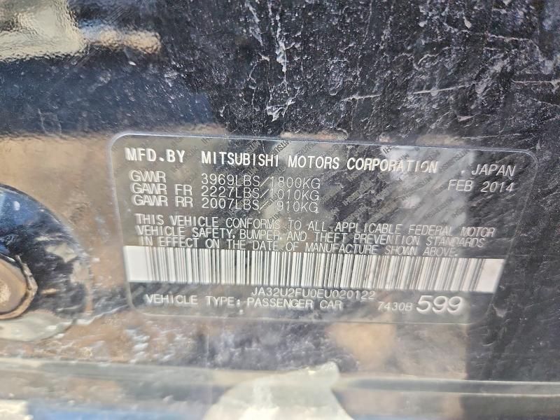 Продаж на аукціоні авто 2014 Mitsubishi Lancer, vin: JA32U2FU0EU020122, номер лоту: 47075906