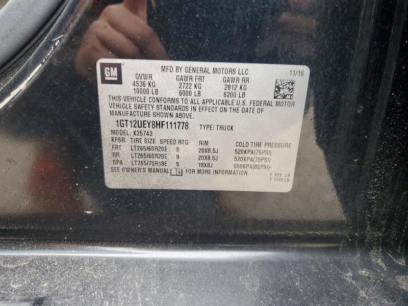 Продаж на аукціоні авто 2017 Gmc Sierra, vin: 1GT12UEY8HF111778, номер лоту: 47873816